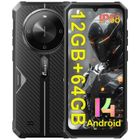 FOSSIBOT F105 Téléphone Robuste - 6.74" - 4Go + 64Go - 20MP + 8MP - 10300mAh - Android 14 - IP68 Étanche - GPS Double SIM 4G - Noir