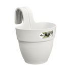 ELHO Pot de fleurs balcon Vibia Campana Easy Hanger Small - Blanc Soie - Balcon extérieur - L 24.1 x W 20.5 x H 26.5 cm