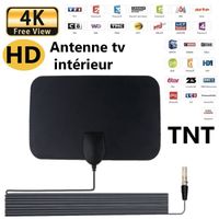 Antenne TV Intérieur Puissante, 4K 1080P, Antenne Interieur TNT, Amplificateur Signal 
