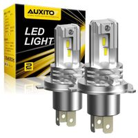 (2 pièces)AUXITO H4 9003 ampoule de phare LED CSP sans ventilateur avec Canbus feux de route et de croisement pour voiture moto