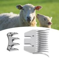 2pcs Acier Carbone 13 Dents Cisailles À Moutons Lame Incurvée 7mm Espacement Laine Peigne Coupe-t