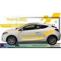 Renault Megane Cup - JAUNE - Kit Complet  - Tuning Sticker Autocollant Graphic Decals