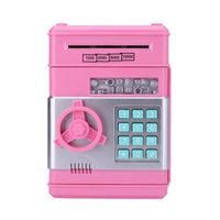 Objets décoratifs,Tirelire électronique avec mot de passe pour enfant,coffre-fort automatique pour dépôt d'argent- Pink[D27535]