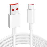 Câble USB-C 1M Charge Rapide 6A pour Xiaomi Redmi 9, 9A, 9C, 10A, 9T, 10C, Redmi 12, Redmi 13C - Blanc