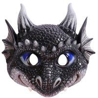 Masque de dragon d'enfants d'halloween de mascarade de partie - Noir lingyan™ - KJEHOME - Mixte - 25*23CM