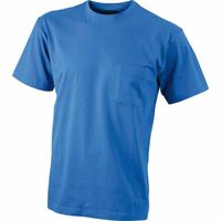 T-shirt homme poche poitrine - JN920 - bleu roi - workwear