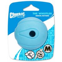 CHUCKIT! The whistler 2-PK - Balle qui siffle M en caoutchouc Ø 6,5cm - Pour chien