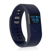 TD® Smart Watch bleu Marine Multi fonction Bracelet Moniteur fréquence cardiaque Bluetooth Fitness tracker compatible Android IOS