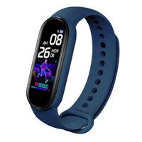 TD® Smart Watch bleu Marine Multi fonction Bracelet Moniteur fréquence cardiaque Bluetooth Fitness tracker compatible Android IOS