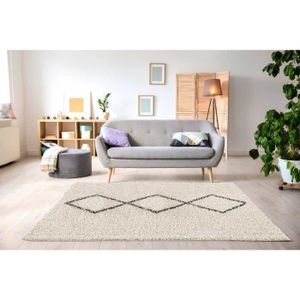 TAPIS WARDA Tapis de salon Shaggy - Style berbère - 150 