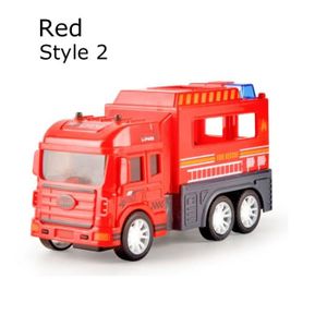 VOITURE - CAMION style rouge 2 - Jouet de voiture à inertie pour enfants, véhicule de sauvetage, machines d'excavation, camion