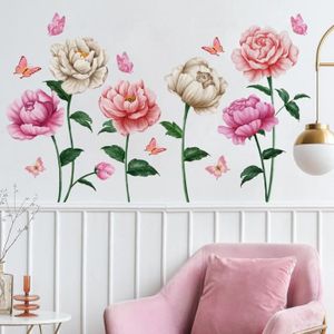 Stickers Muraux Fleurs De Cerisier Rose Autocollants Muraux Mural Stickers  Branche Arbre Pour Chambre Salon Mur Tv[n96] - Cdiscount Maison