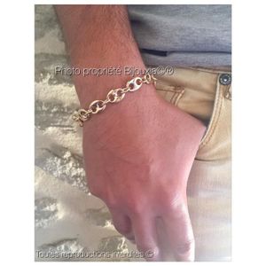 Bracelet grain de cafe or plaqué pour homme - Ninanina
