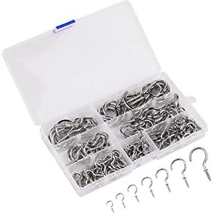 argent En acier au carbone SHULLIN Lot de 50 crochets à visser projet de bricolage 4 x 55 mm Pour cuisine jardin