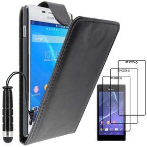 Housse etui coque pochette PU cuir fine pour Sony Xperia Z5 + film