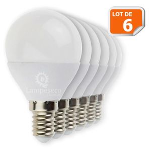 AMPOULE - LED Lot de 6 Ampoules E14 Mini Globe 6W eq. 40W 480 lu