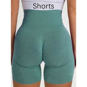 PANTALON DE SPORT Pantalon de sport,Guerin-Leggings moulants taille haute sans couture pour femme,pantalon de yoga,short de fitness- Green Shorts