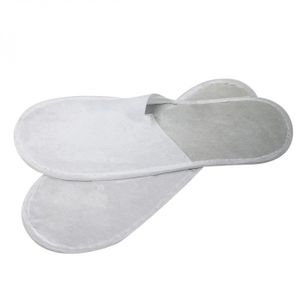 UxradG 1 paire de pantoufles d'hôtel pour homme et femme pour les invités de fête et les voyages chaussures en polaire artificielle lavables et pliables 