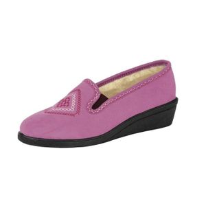 Chaussons Pantoufles Brod s Fourr s Thermolactyl SEDAGYL Rose