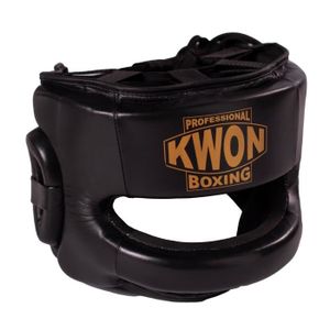 CASQUE DE BOXE - COMBAT Casque de boxe avec barrette nasale Kwon Prof.Box. - noir/marron - L/XL