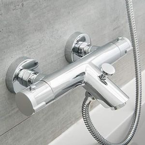 ROBINETTERIE SDB SCHÜTTE 52470 LONDON Mitigeur thermostatique de baignoire avec protection anti brûlure pour robinet de baignoire Chromé