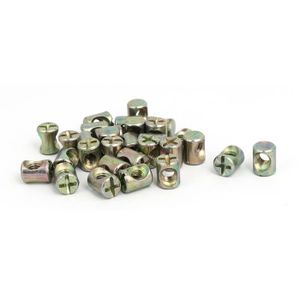 sourcingmap/® syst/ème m/étrique M6 t/ête hexagonale en nylon Ins/érer vis fixation /écrous hexagonaux 50pcs claire
