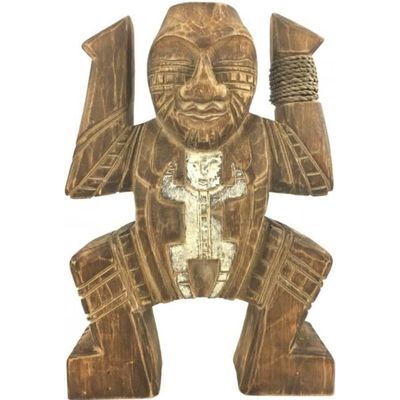 Porte Indienne En Bois Sculpté Et Doré