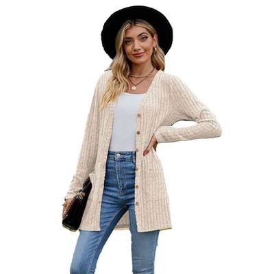 Gilet Léger Femme Style Kimono - Imprimé Floral, Manches 3/4, Polyester - 9