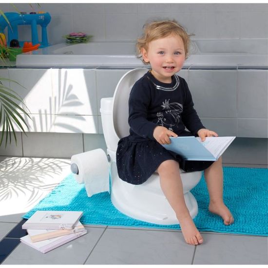 Wakects Pot Bébé Toilette de Voyage Portable Design Amusant pour Enfant  Musical Siège de Pot Toilette avec Poignée Antidérapant