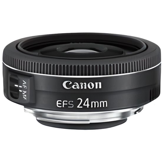 Objectif Canon EF-S 24mm f/2.8 STM - Ouverture f/2.8 - Poids 125g - Pour appareil photo reflex Canon EF/EF-S