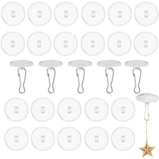 50 Pcs Crochet Plafond Crochet Adhésif 20mm Crochet Plastique Sans Percer Crochet Fixation Plafond Crochet Mural Adhesif Crochet Suspension Plafond 76758547