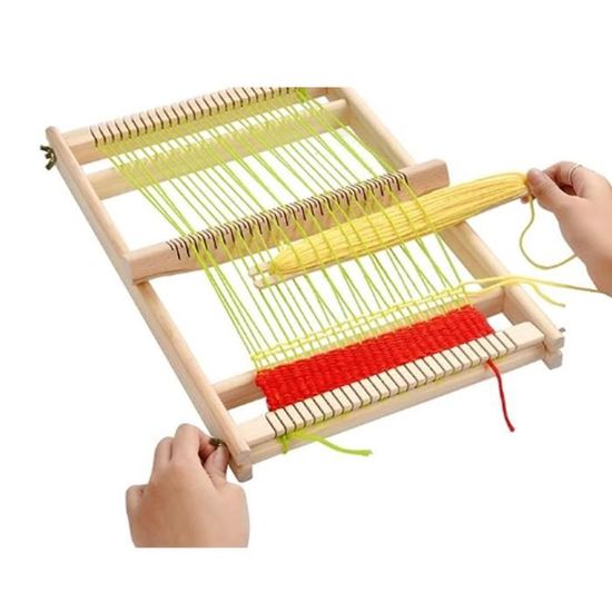 FYDUN Métier à tisser pour enfants Kit de Mini Métier à Tisser en Bois, Métier à Tisser