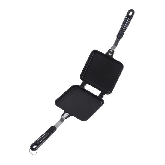 Natudeco Poêle à Sandwich Double Face Antiadhésive Portable - Panini Maker Aluminium Flip - Ustensile Cuisine Compact