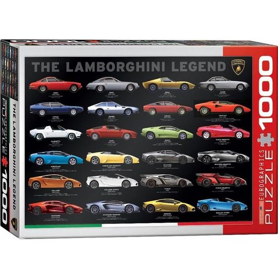 (EG60000822) - Puzzle 1000 pièces Eurographics - Légende Lamborghini - Véhicules et engins - Rouge