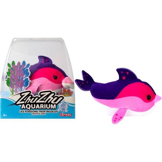 Peluche Interactive Moon Le Poisson Clown ZHU ZHU - Orange/Blanc, Sans Eau, Pour Enfants 4+ Ans - Jouet Éducatif