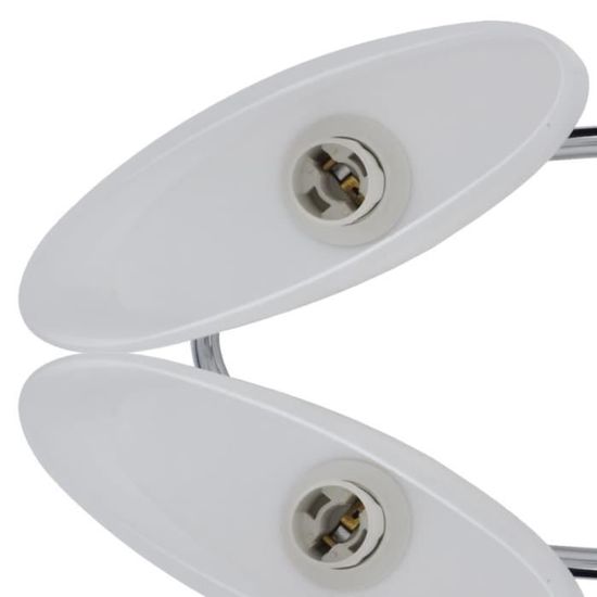 Abat-Jour Blanc Pour Ampoule E14 - 13x13 Cm - Pour Applique Murale Ou Lustre - Tissu Diffusion Lumière Douce