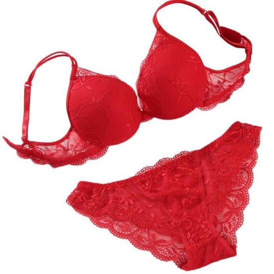 Sous vetement dentelle rouge femme clearance