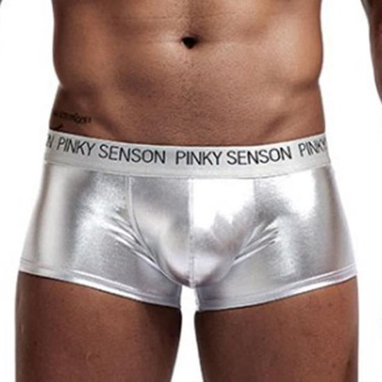 Boxer Homme Brillant Effet Huile – Taille Basse En Nylon/élasthanne, Lot De 1