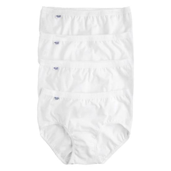 Sloggi Culotte Femme (Lot De 4) - Coton Doux, Élastique Plat - Dentelle