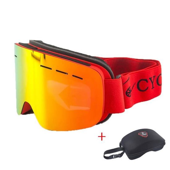 Lunettes De Ski UV400 - Anti-buée - Homme/Femme - Verre - Multicolore - Neuves