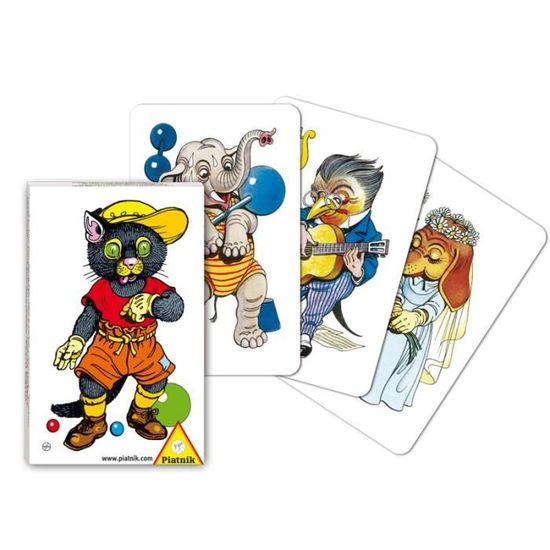 Jeu de cartes Mistigri Animaux - Piatnik - Pour enfants à partir de 4 ans - Durée 5 min - 31 cartes