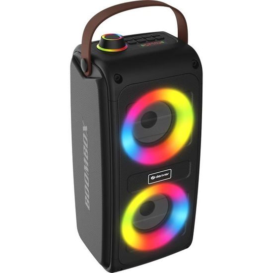 Enceinte Bluetooth Portable MusicMan BT-X66 - Lumières Disco RGB, Radio FM, USB/SD, Micro Intégré, 1800 MAh