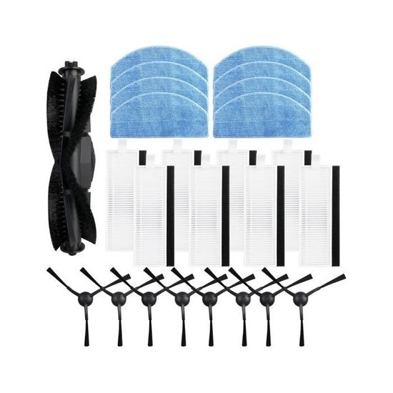 Kit D'accessoires De Rechange Pour Ecovacs Deebot N30 Omni / N30 Pro Omni – 4 Brosses Latérales, 4 Filtres HEPA, 4 Sacs à Poussière