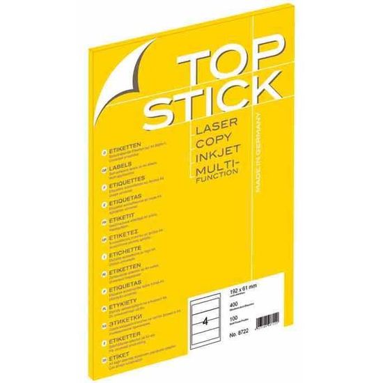 Étiquettes Autocollantes Avery Pour Dos De Classeur Large - Format 192x61 Mm, Lot De 100, Imprimables Laser/jet D'encre, Blanches
