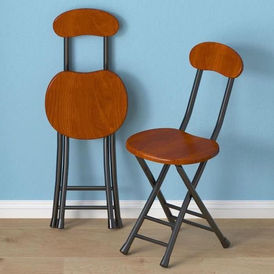 Tabouret De Bar Pliant Rond Avec Dossier 65 Cm – Chaise Haute Portable Métal, Charge 100 Kg, Intérieur Extérieur