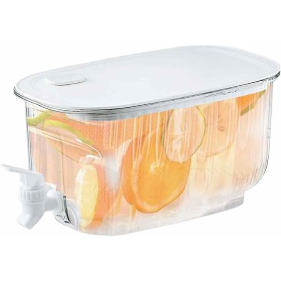 Distributeur à Boisson 3,5L Avec Robinet - Pour Réfrigérateur, Fêtes, Jus, Thé Glacé (sans BPA) - 13