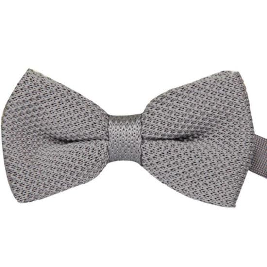 Noeud Papillon CLJ (Charles Le Jeune) Gris Argenté à Carreaux - Microfibre - Neuf Avec étiquette