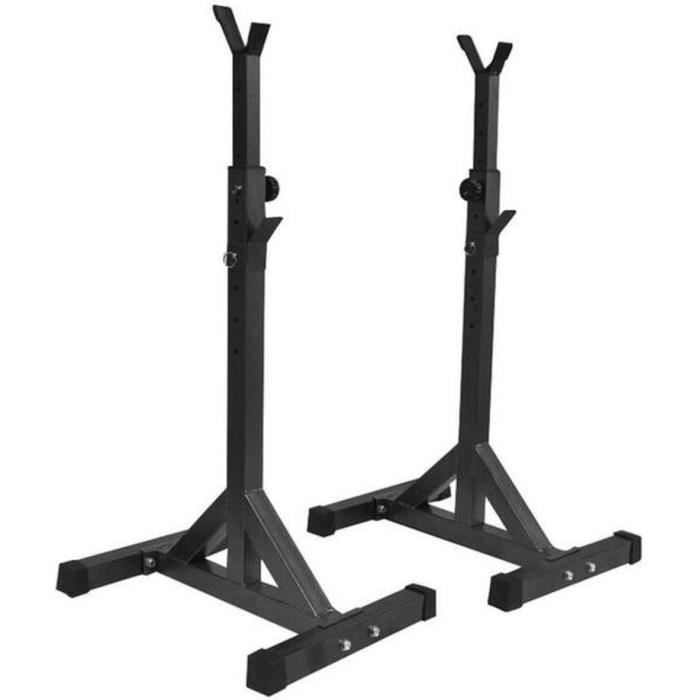 YIDS Squat Support de Squat Réglable Squat Rack Avec Barre de Support pour Haltères-hauteur réglable de 89-143 cm