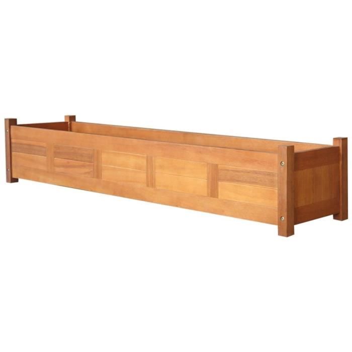 Economique Jardinière Bois d'acacia 150 x 30 x 25 cm