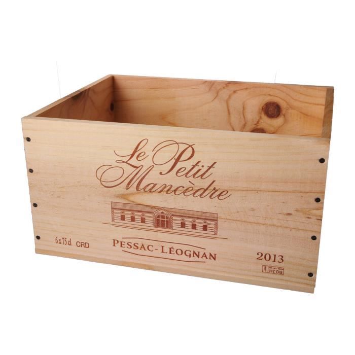 La Caisse Bois 6x75cl estampillé Le Petit Mancèdre - coffret